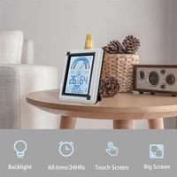 Intirilife Elektronisches Thermometer in WEISS – LCD Touch Thermometer mit Uhr Messgerät für Temperatur, Luftfeuchtigkeit umstellbar auf Fahrenhei Intirilife Elektronisches Thermometer in WEISS – LCD Touch Thermometer mit Uhr Messgerät für Temperatur, Luftfeuchtigkeit umstellbar auf Fahrenhei