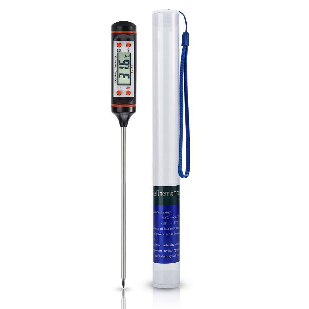 Intirilife Thermometer in SCHWARZ – Elektronisches Thermometer zum Messen von Temperaturen – Digitales Temperaturmessgerät