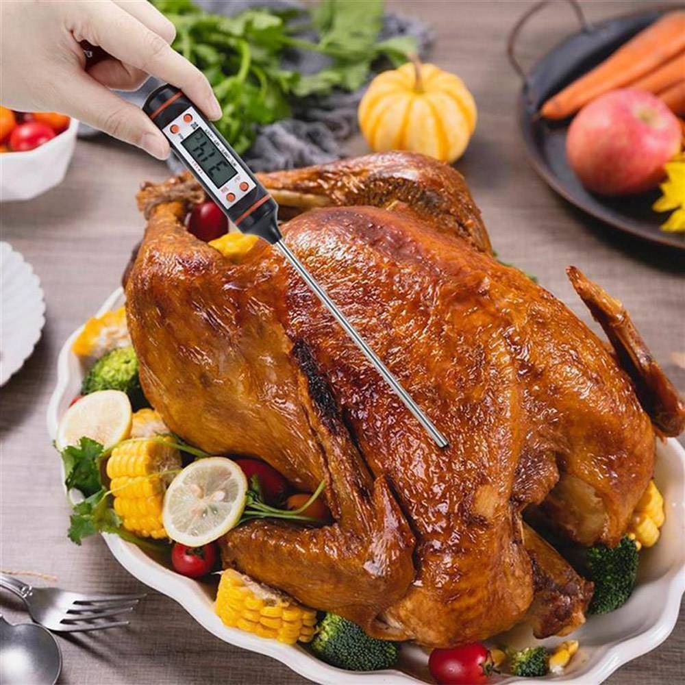 Intirilife Thermometer in SCHWARZ – Elektronisches Thermometer zum Messen von Temperaturen – Digitales Temperaturmessgerät