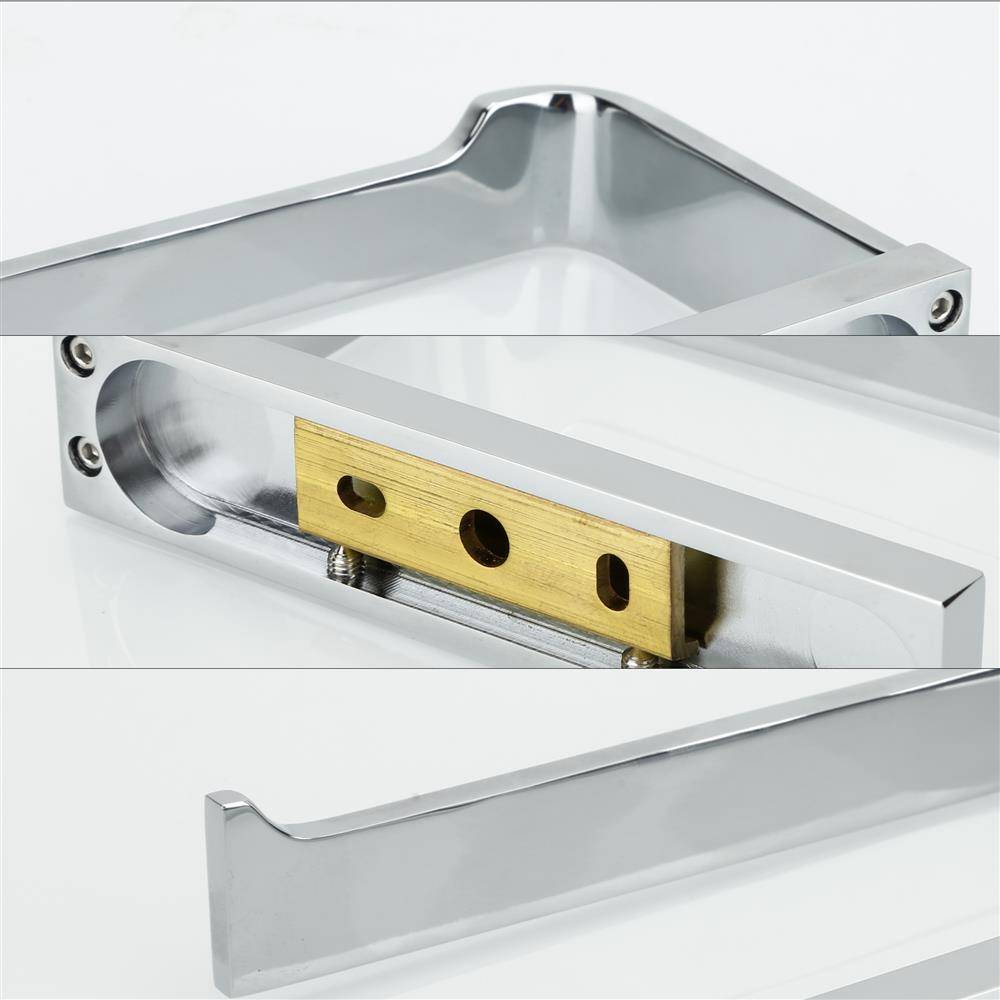 Intirilife Toilettenpapierhalter ohne Ablage in SILBER – Edelstahl Papierhalterung ohne Ablage zum Bohren – WC Papier Rollenhalter Handtuchhalter