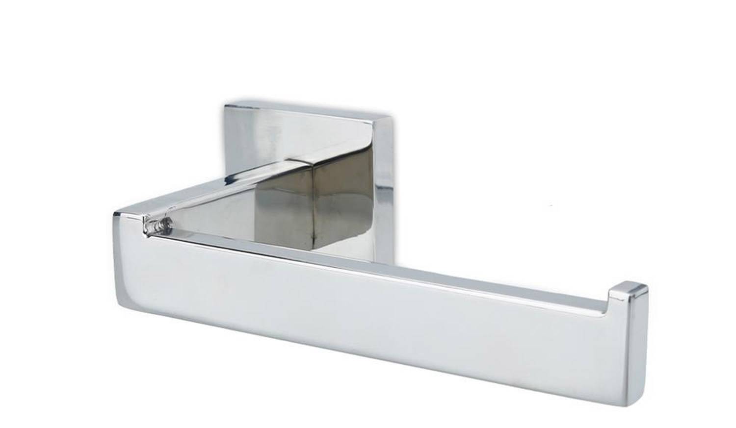 Intirilife Toilettenpapierhalter in SILBER – Schlichte Edelstahl Papierhalterung ohne Ablage zum Bohren – WC Papier Rollenhalter Handtuchhalter