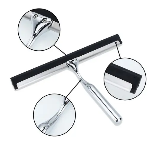 Intirilife Fensterabzieher in SILBER – Scheibenwischer mit Saugnapf Halterung ohne Bohren aus Edelstahl und Zinklegierung – Perfekt geeignet für Intirilife Fensterabzieher in SILBER – Scheibenwischer mit Saugnapf Halterung ohne Bohren aus Edelstahl und Zinklegierung – Perfekt geeignet für