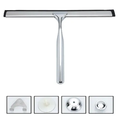 Intirilife Fensterabzieher in SILBER – Scheibenwischer mit Saugnapf Halterung ohne Bohren aus Edelstahl und Zinklegierung – Perfekt geeignet für Intirilife Fensterabzieher in SILBER – Scheibenwischer mit Saugnapf Halterung ohne Bohren aus Edelstahl und Zinklegierung – Perfekt geeignet für