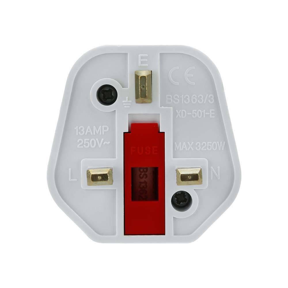 Intirilife 4x Steckdosen Adapter in WEISS – 4er Set UK Typ G auf EU Schuko Steckdosen Stromadapter Reisestecker für z.B. UK, Irland, Singapur, Mala