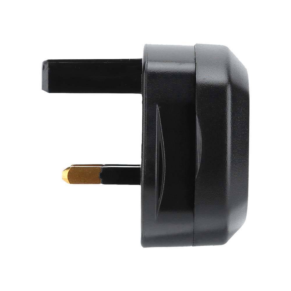 Intirilife 4x Steckdosen Adapter in SCHWARZ – 4er Set UK Typ G auf USA Typ A Steckdosen Stromadapter Reisestecker für z.B. Amerika, Japan, Kanada
