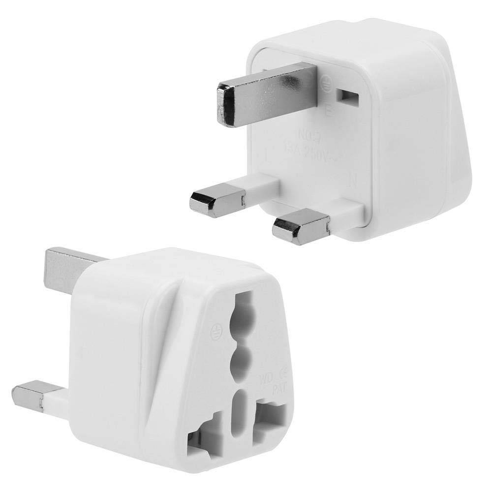 Intirilife 4x Steckdosen Adapter in WEISS – 4er Set UK Typ G Steckdosen Stromadapter Reisestecker für z.B. Deutschland, Italien, Spanien, Frankrei