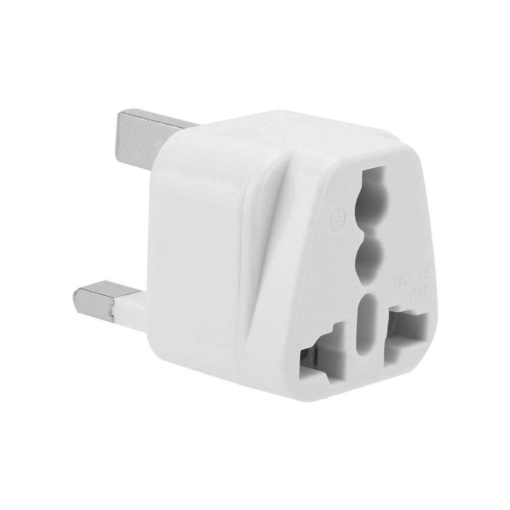 Intirilife 4x Steckdosen Adapter in WEISS – 4er Set UK Typ G Steckdosen Stromadapter Reisestecker für z.B. Deutschland, Italien, Spanien, Frankrei