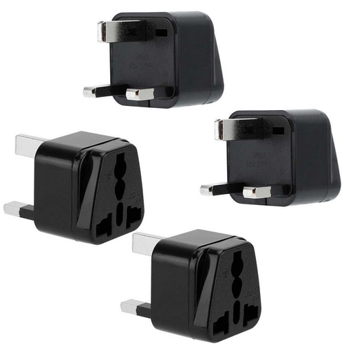 Intirilife 4x Steckdosen Adapter in SCHWARZ – 4er Set UK Typ G Steckdosen Stromadapter Reisestecker für z.B. Deutschland, Italien, Spanien, Frankr Intirilife 4x Steckdosen Adapter in SCHWARZ – 4er Set UK Typ G Steckdosen Stromadapter Reisestecker für z.B. Deutschland, Italien, Spanien, Frankr