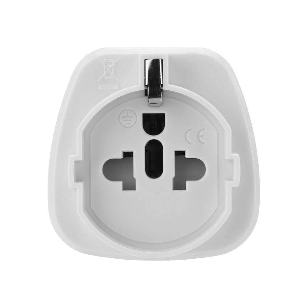 Intirilife 4x Steckdosen Adapter in WEISS – 4er Set Typ B auf EU Schuko Steckdosen Stromadapter Reisestecker für z.B. Amerika, Japan, Kanada, Thai