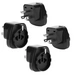 Intirilife 4x Steckdosen Adapter in SCHWARZ – 4er Set Typ B auf EU Schuko Steckdosen Stromadapter Reisestecker für z.B. Amerika, Japan, Kanada, Tha Intirilife 4x Steckdosen Adapter in SCHWARZ – 4er Set Typ B auf EU Schuko Steckdosen Stromadapter Reisestecker für z.B. Amerika, Japan, Kanada, Tha