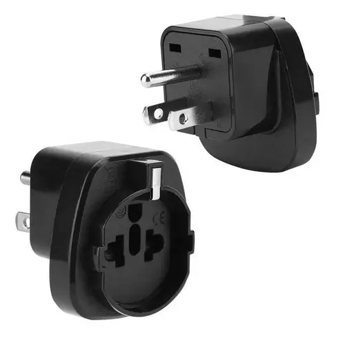 Intirilife 4x Steckdosen Adapter in SCHWARZ – 4er Set Typ B auf EU Schuko Steckdosen Stromadapter Reisestecker für z.B. Amerika, Japan, Kanada, Tha Intirilife 4x Steckdosen Adapter in SCHWARZ – 4er Set Typ B auf EU Schuko Steckdosen Stromadapter Reisestecker für z.B. Amerika, Japan, Kanada, Tha