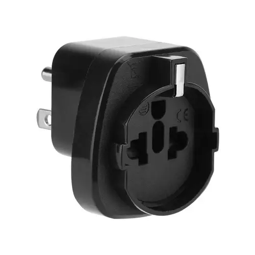 Intirilife 4x Steckdosen Adapter in SCHWARZ – 4er Set Typ B auf EU Schuko Steckdosen Stromadapter Reisestecker für z.B. Amerika, Japan, Kanada, Tha Intirilife 4x Steckdosen Adapter in SCHWARZ – 4er Set Typ B auf EU Schuko Steckdosen Stromadapter Reisestecker für z.B. Amerika, Japan, Kanada, Tha