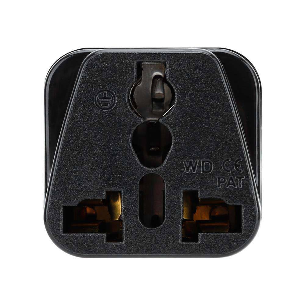 Intirilife 4x Steckdosen Adapter in SCHWARZ – 4er Set Typ B Steckdosen Stromadapter Reisestecker z.B. Deutschland, Italien, Spanien, Frankreich –