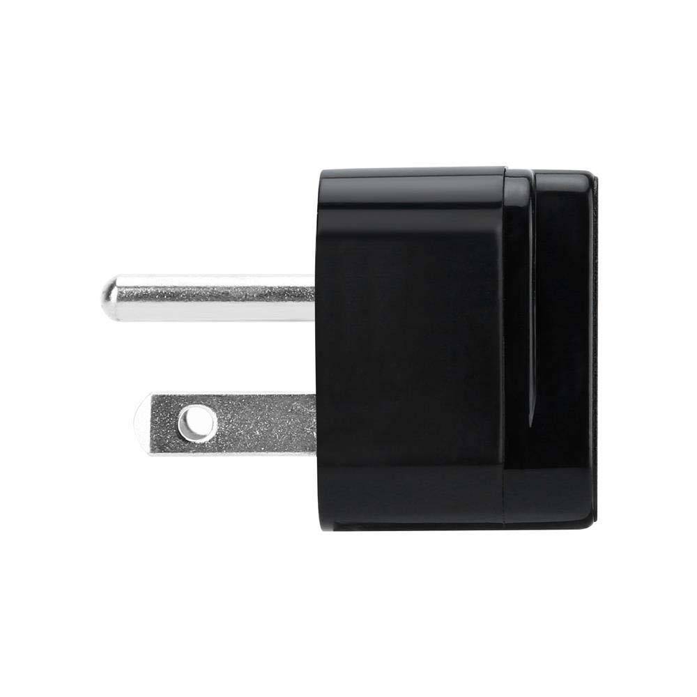 Intirilife 4x Steckdosen Adapter in SCHWARZ – 4er Set Typ B Steckdosen Stromadapter Reisestecker z.B. Deutschland, Italien, Spanien, Frankreich –