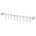 Intirilife Edelstahl Küche Hängeleiste mit 9 Haken - Küchen Reling Hängeleiste Küchenstange Wandhalterung Intirilife Edelstahl Küche Hängeleiste mit 9 Haken - Küchen Reling Hängeleiste Küchenstange Wandhalterung