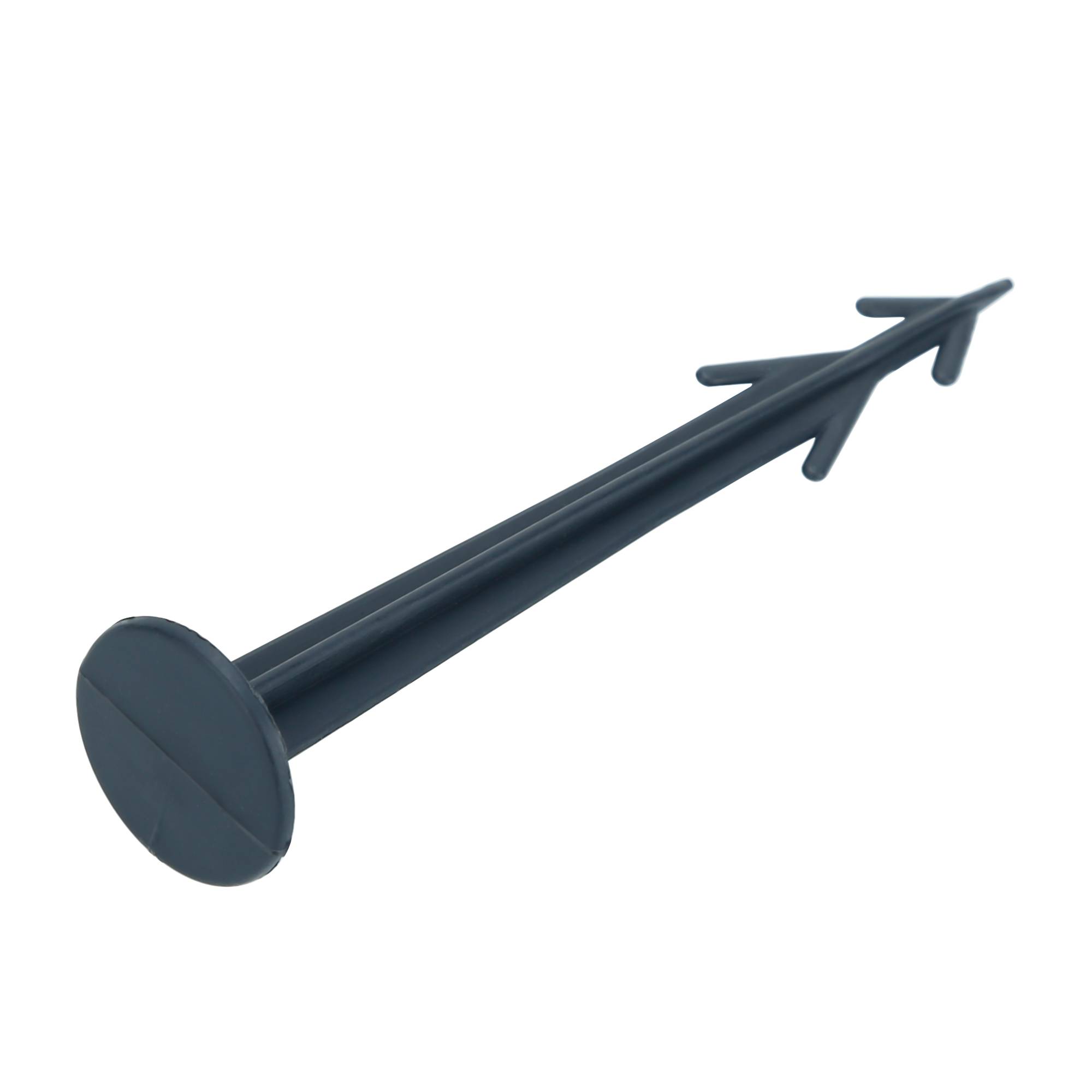 Intirilife Erdanker Kunststoff Schwarz - 100 Stück Bodenanker Unkrautvlies Befestigung Erdnagel Bodennagel Widerhaken