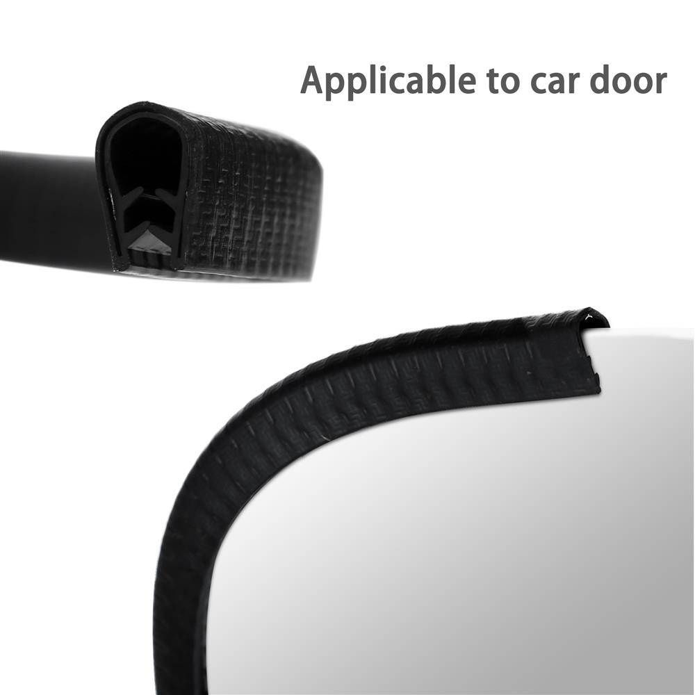 Intirilife Kantenschutzprofil für Blech aus Gummi in Schwarz - Zuschnitt Meterware - Selbstklebend auch für Autotüren