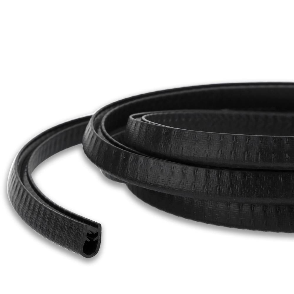 Intirilife Kantenschutzprofil für Blech aus Gummi in Schwarz - Zuschnitt Meterware - Selbstklebend auch für Autotüren