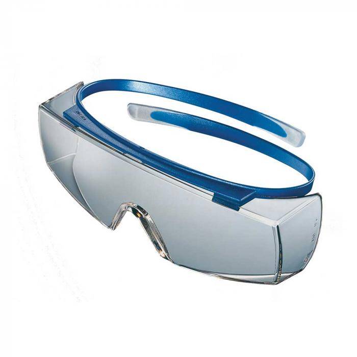 Schutzbrille Ultraflex - Überbrille - scharnierlose Bügel - blau