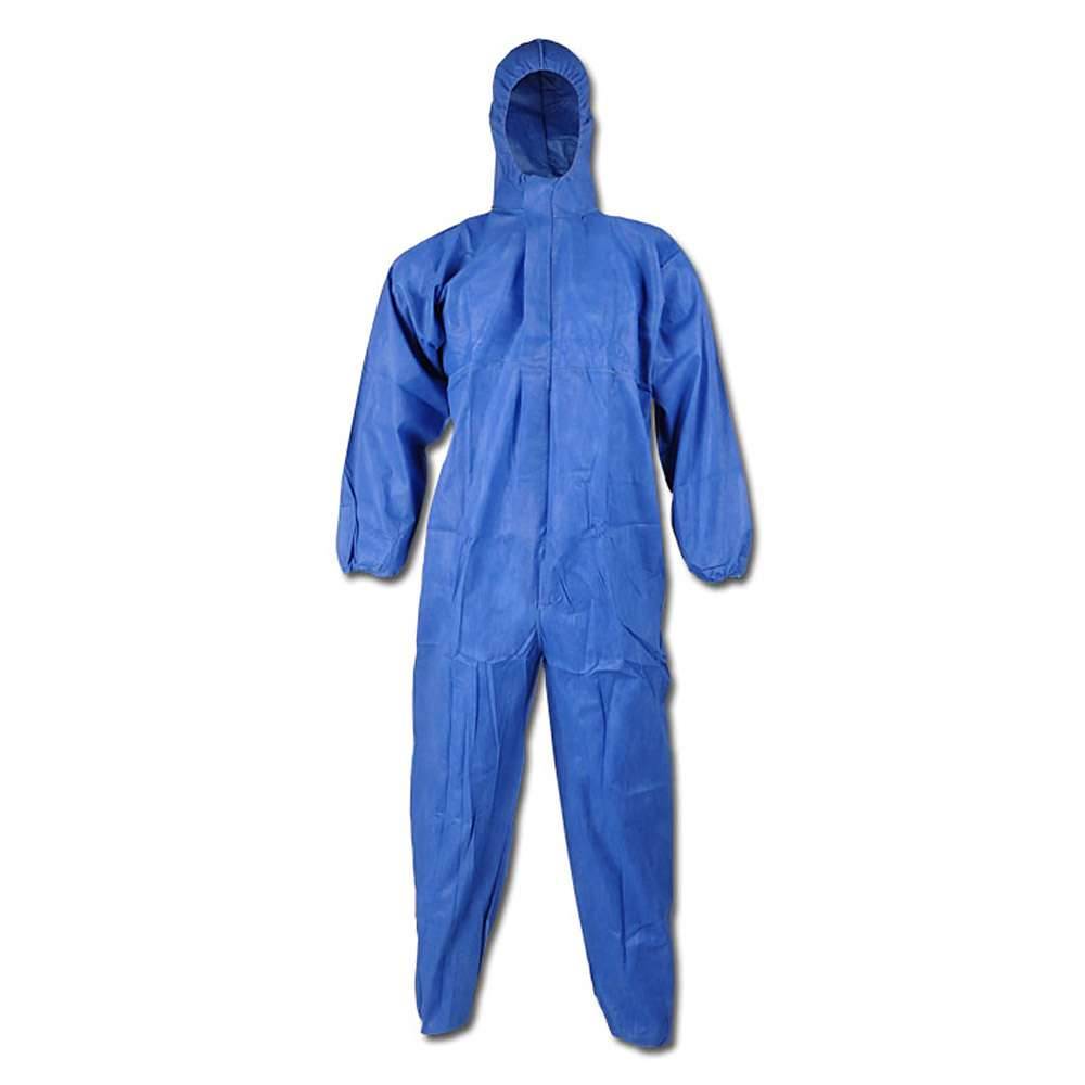 Schutz-Anzug - Gr. L - blau - laminierter dreilagiges Polypropylen - atmungsaktiv