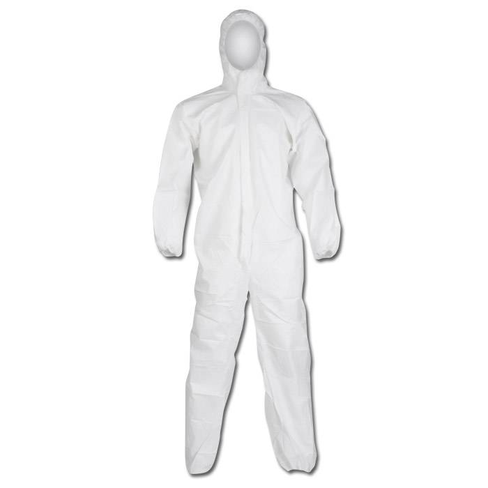 Schutz-Overall - Gr. XXL - weiß - mikroporösem Filmlaminat - CE Cat. 3 Typ 5/6