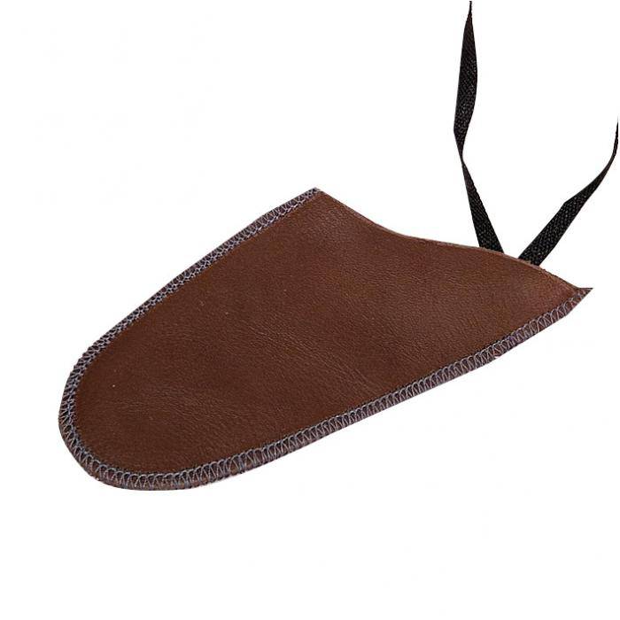 Lederfingerling - mit Bindeband - Größe 6