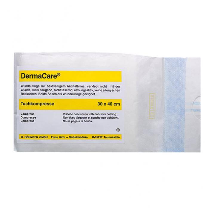 DermaCare® - Tuchkompresse - Viskose-Vlies - 30 x 40 cm