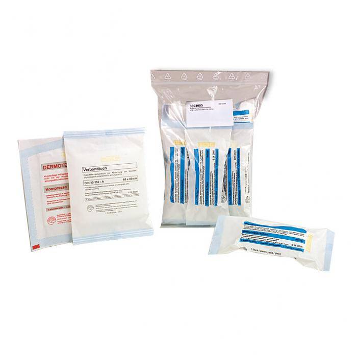 Austauschset - Sterilprodukte - DIN 13164 Verbandkasten