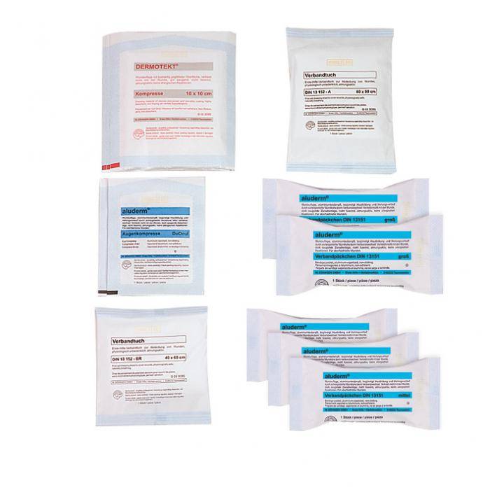 Austauschset - Sterilprodukte - DIN 13157 Verbandkasten