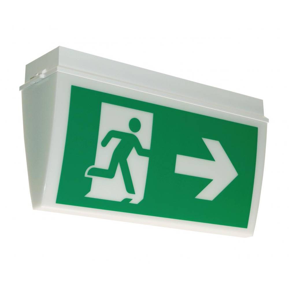 Sicherheits-/Rettungszeichenleuchte C-LUX TOP - Polycarbonat Gehäuse - Ergänzungssatz Hinweisschilder, TYP D, E, F, G (RW abwärts links, RW abwärt