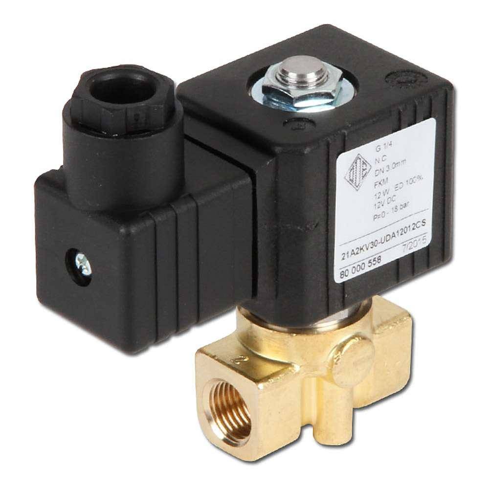 Magnetventil - 2/2-Wege - Messing - neutrale Medien - IG G 1/4" - stromlos geschlossen (N.C.) - PN 0 bis 18
