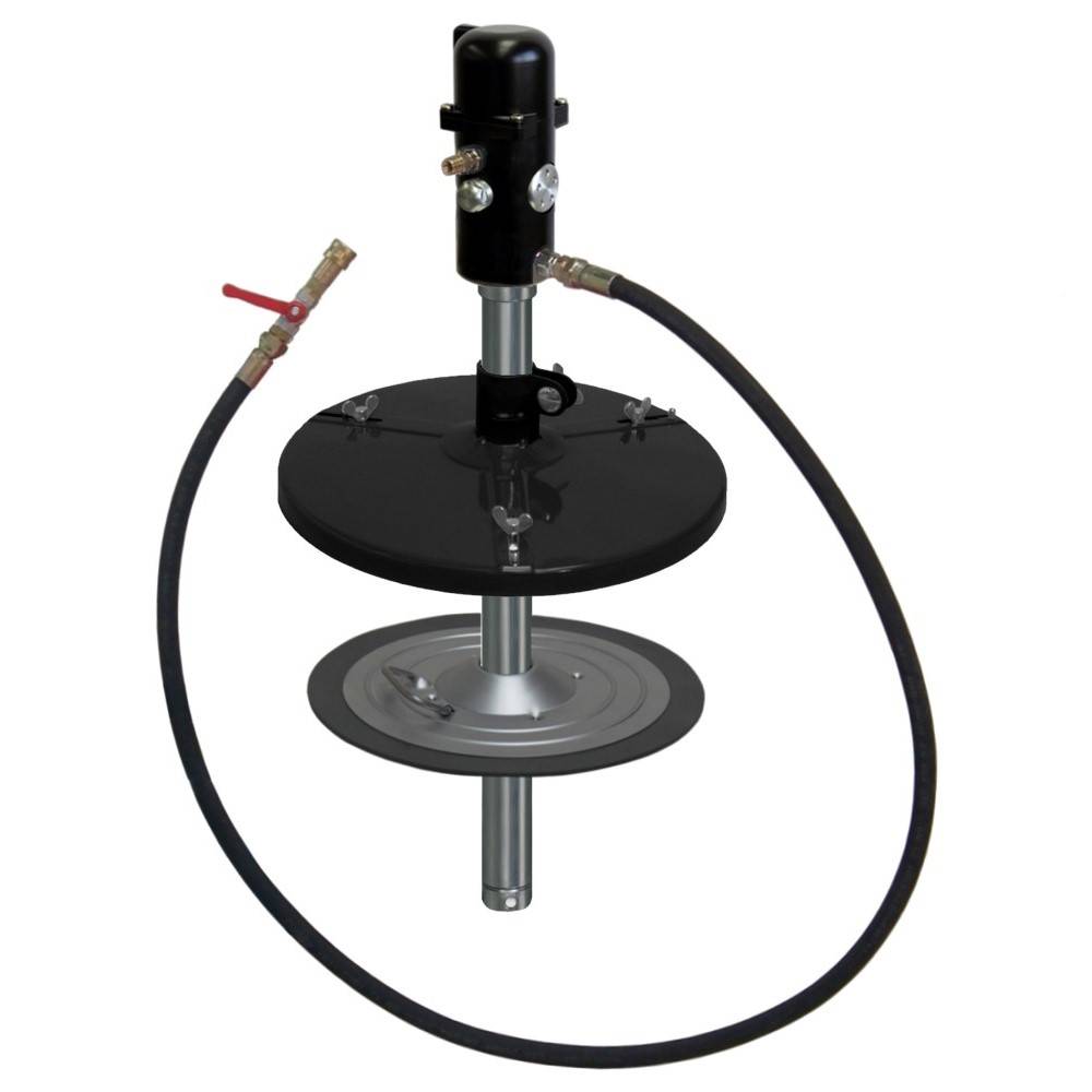 Fett - Füllpumpe pneumatisch für ZSA - Stationär - für 25 kg Fetteimer Innen-Ø 300-335 mm - Anschlussgewinde 1/2" - Druckübersetzung 1:3 - Druck