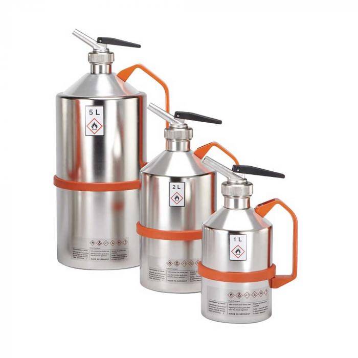 Sicherheits-Kanne - Edelstahl V4A - mit Dosierer und Überdruckventil - Inhalt 2 l - Ø 131 mm - Höhe 295 mm