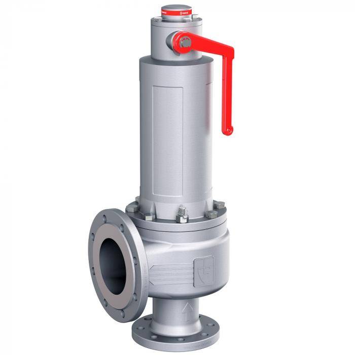Baureihe 455 - Flansch-Sicherheitsventil - Edelstahl - Eckform mit Flanschanschlüssen - DN 15 bis DN 100 - metallische Dichtung - Ausführung tb - An