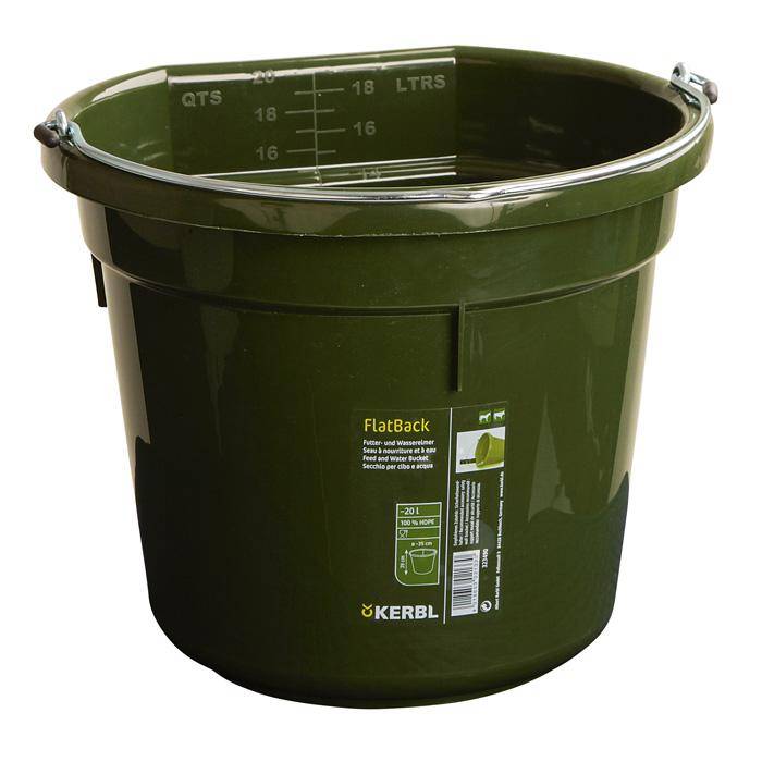 Futter-und Wassereimer FlatBack - Inhalt 20 l - grün