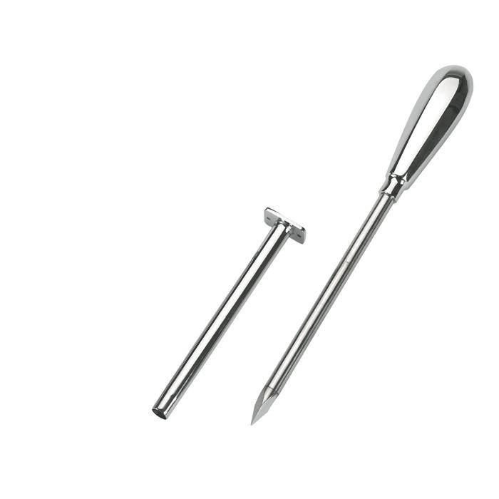 Trokar - verchromt - Ø 5 mm - Dornlänge 9 cm - mit 2 Kanülen