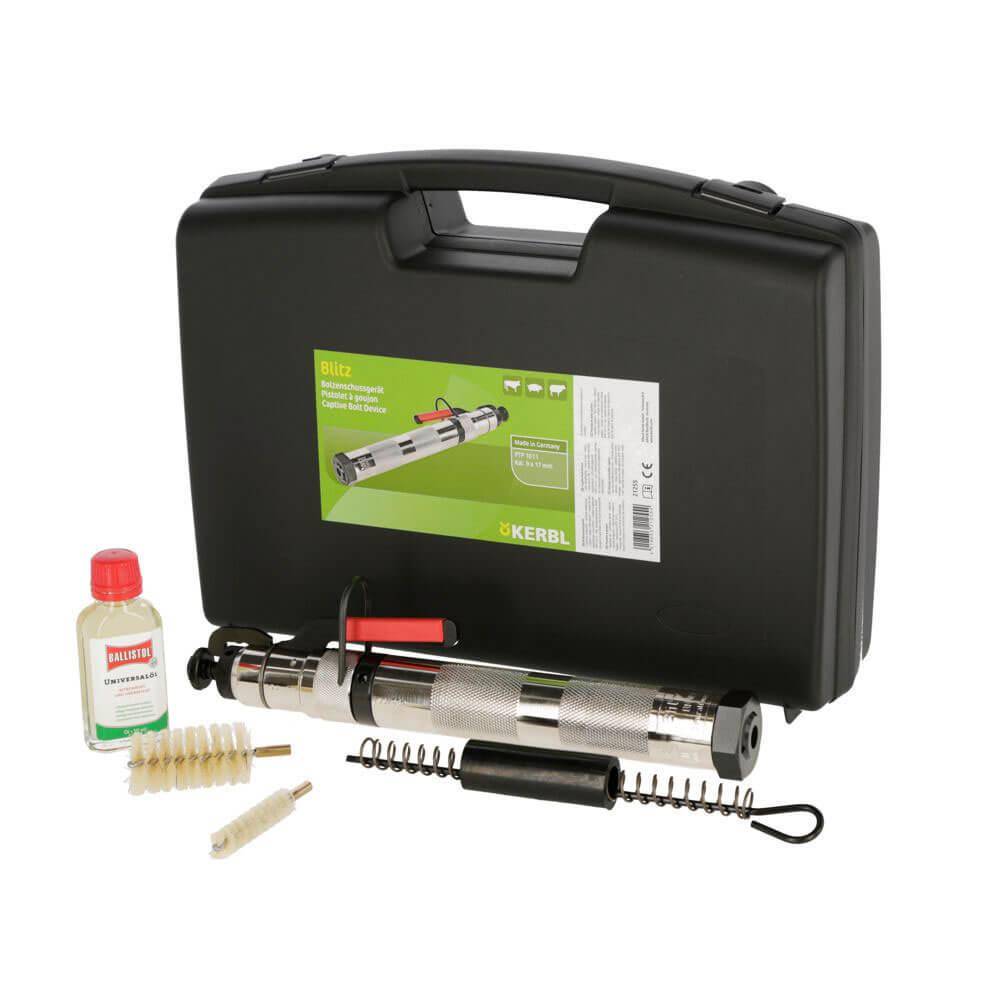 Viehbetäubungsapparat Blitz - Version 2019 - Kaliber 9 x 17 mm mit Zentralfeuer - Viehbetäubungsapparat Set
