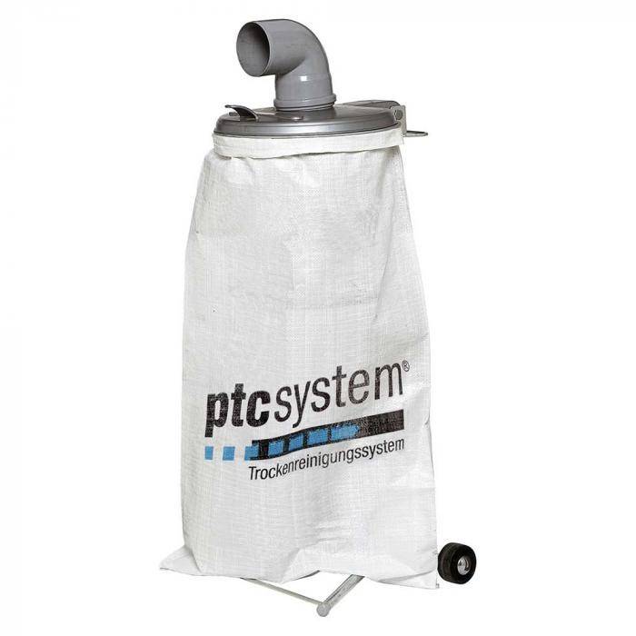 PTC-Auffangbehälter ptcsystem® - Entsorgung von Projektilen - stabiles Gestell mit Rollen und Gewebesack