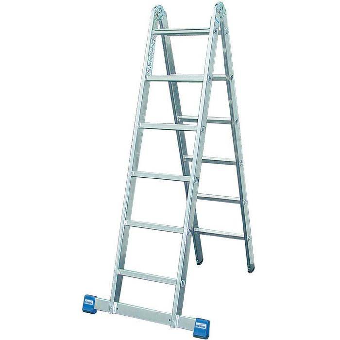 Gelenk-Doppelleiter "Stabilo" - Krause - bis 2,30 m - Länge Anlegeleiter ca. 4,70 m