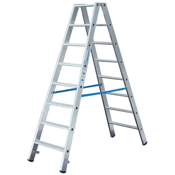 Stufen-Doppelleiter "Stabilo" - Krause - 1,45 m Leiterhöhe - Arbeitshöhe bis ca. 3,20 m - Transportmaße (LxBxH) ca. 1,54x0,55x0,18 m
