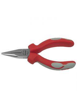 Rote Zange mit metallischer Spitze, entwickelt zum Greifen und Manipulieren von kleinen Objekten.