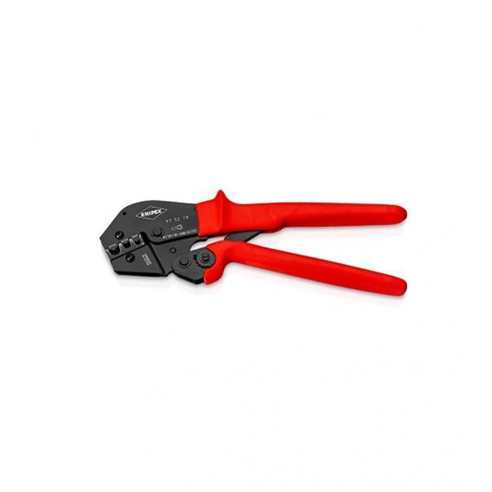 Crimp-Hebelzange - mit Zweihandbedienung - für Twin-Aderendhülsen 2x6 / 2x10 / 2x16 mm² - Länge 250 mm