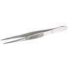 Ein Paar Silbermetall-Pinzetten mit spitzen Enden.