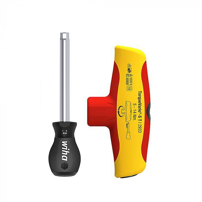 Drehmoment-Schraubendreher - mit Quergriff TorqueVario®-S T electric - variabel einstellbare Drehmomentbegrenzung 5 bis 14 Nm - Außensechskant 6 mm