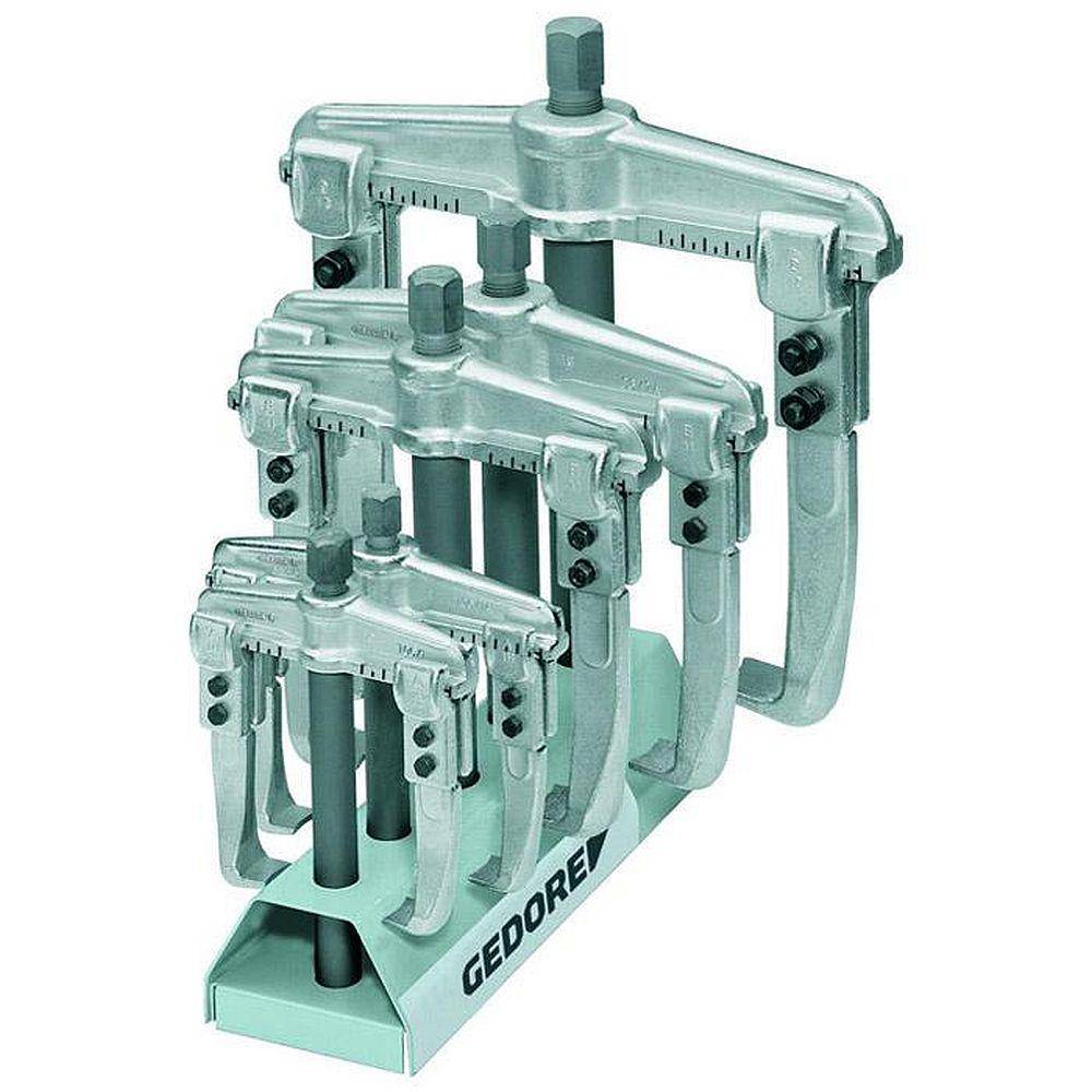 Abzieher-Set mit Ständer - 5-teilig - bis 7,5 t Zugkraft - bis 200 mm Spanntiefe