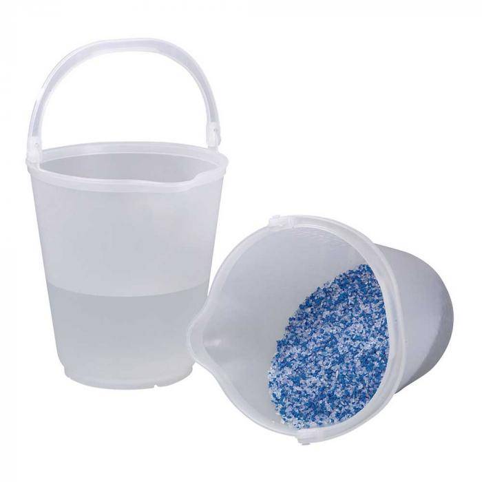 Polypropylen-Eimer - transparent - Inhalt 12 l - Höhe 330 mm - mit Ausguss