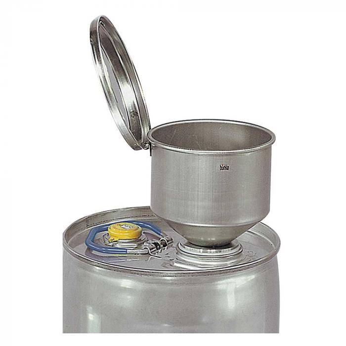 Sicherheitstrichter - Edelstahl - Flammsperre - Überlaufsicherung - 2 " Feingewinde