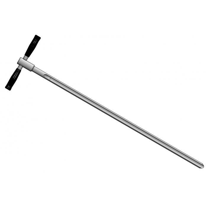 Pürkhauer Boden Probenehmer - 600 mm Nutlänge - 10 cm Teilung - Edelstahl - mit Gummigriff
