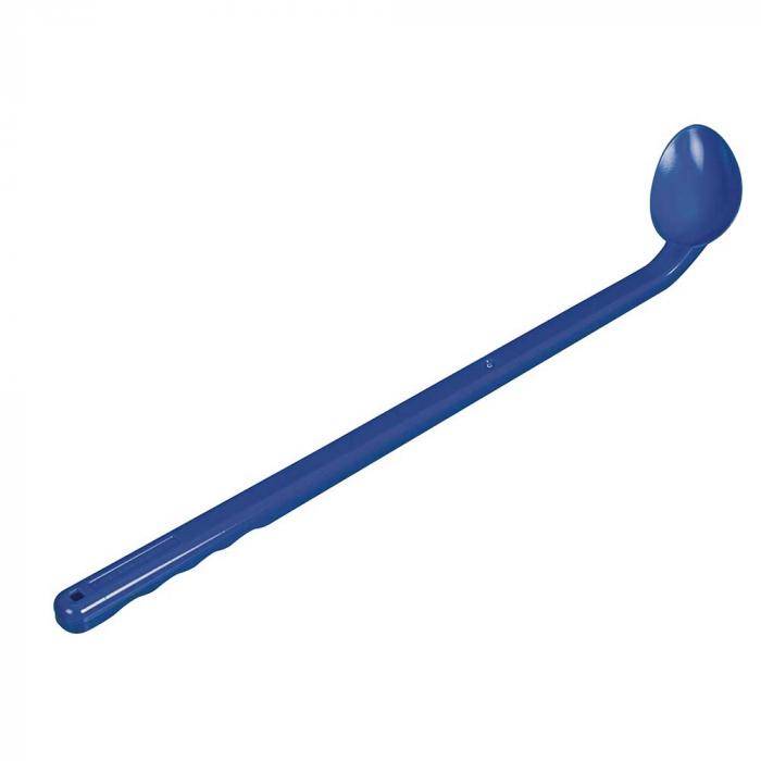 Probenlöffel gebogen - langer Griff - PS - blau - steril - Inhalt 10 ml - VE 10 Stück - Preis per VE