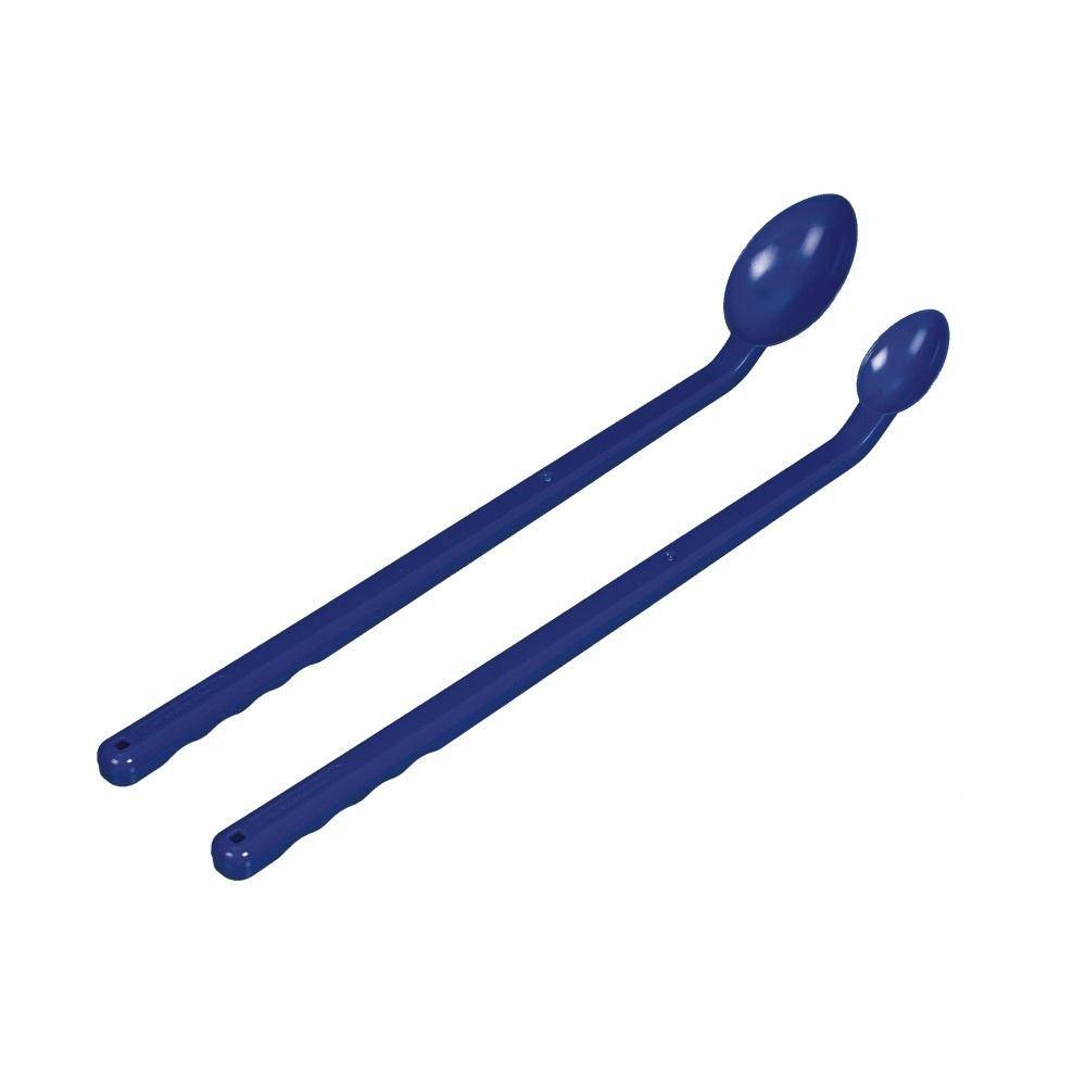 Löffel für Lebensmittel - langer Griff - PS - blau - Inhalt 5 ml - Gesamtlänge 355 mm - sterilisiert und einzeln verpackt - VE 10 Stück - Preis pe